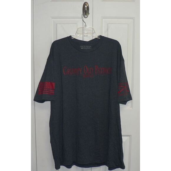 Grunt Style Men's Grumpy Old Partiot Short Sleeve T-Shirt Midnight Navy 3XL $26 - Picture 4 of 6